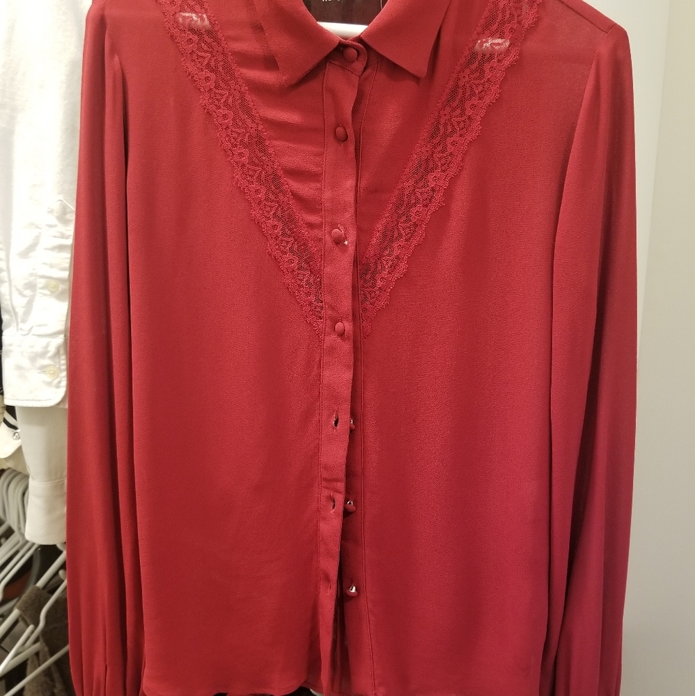 Reformation Red Blouse